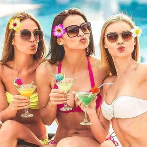 2 Pieces Plumeria Flower Hair Clips Hawaiian Foam Flower Clips